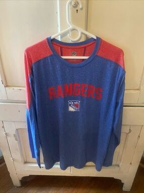 NHL New York Rangers Long Sleeve Shirt - Blue & Red